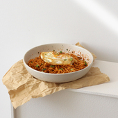 ins福利复古泼墨奶油色沙拉碗火鸡面螺蛳粉汤碗家用面菜深盘轻食