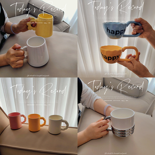 清仓ins风陶瓷马克杯合集家用咖啡杯情侣对杯牛奶杯早餐杯卡通杯