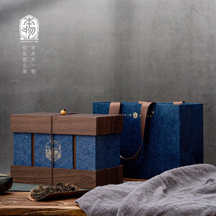 茶叶包装盒通用红茶普洱茶白茶散茶高档创意木纹茶叶礼盒空盒定制