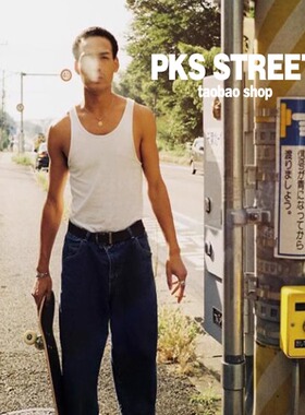 街舞滑板西海岸Chicano美式弹力紧身螺纹运动黑白背心男士夏季PKS