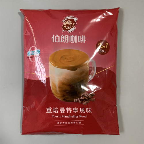 台湾伯朗曼特宁二合一速溶咖啡