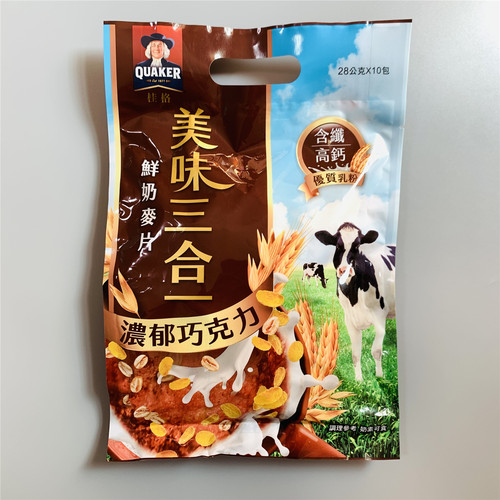 桂格高钙即食鲜奶巧克力味麦片