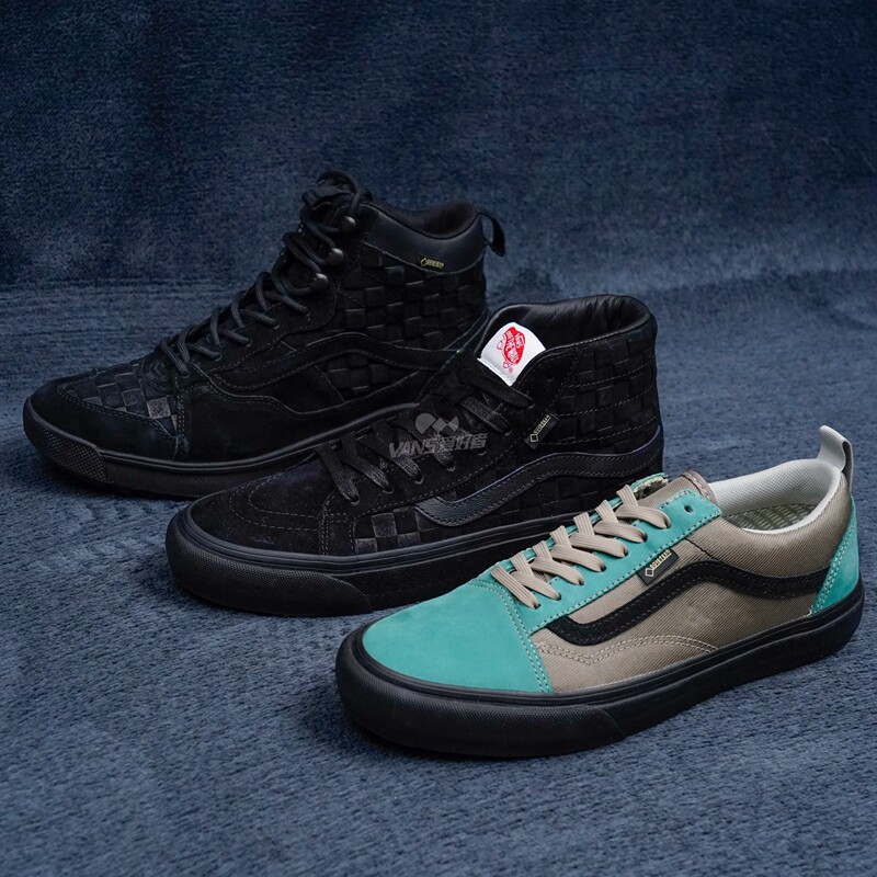 GORE-TEX x Vans Vault联名板鞋棋盘格高帮鞋男款机能风登山鞋冬