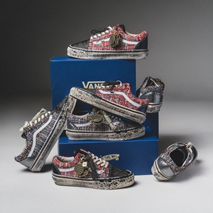 Premium 潮流板鞋 Old 36小香风粗花呢泼墨做旧时尚 Skool Vans