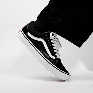 Vans Old Skool范斯经典板鞋男鞋女款黑白帆布鞋低帮学生滑板鞋夏