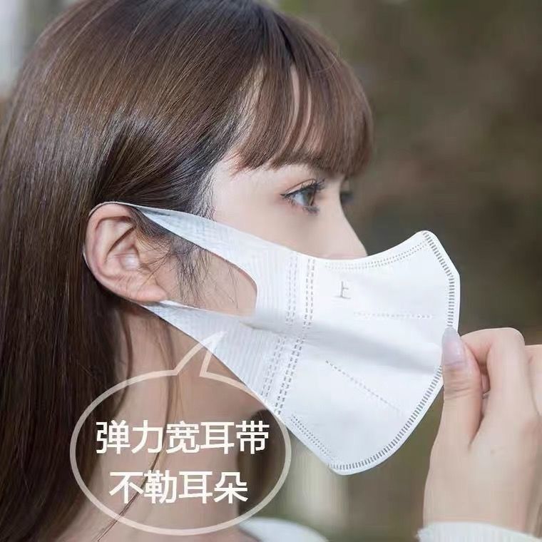 3d立体口罩夏季薄款女夏男潮款防晒口耳罩透气白色网红可爱不勒耳