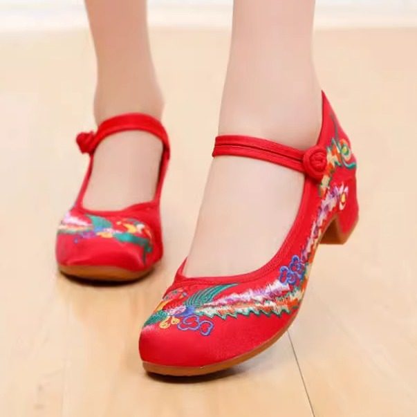 喜婆婆妈妈婚宴鞋老北京布鞋古风汉服绣花鞋刺绣苗族舞蹈鞋表演鞋,女鞋,绣花鞋,淘宝优惠券,粉丝福利购,淘宝优惠卷