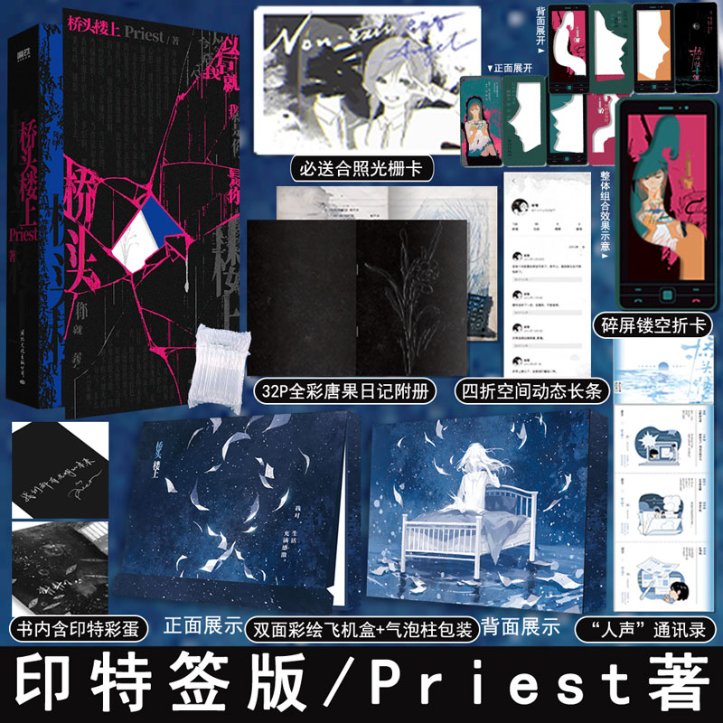 必送光栅卡+印特签版+彩盒【桥头楼上】Priest著WE-52.8正版现代都市全女性群像悬疑小说实体书磨铁青春文学畅销书-封面