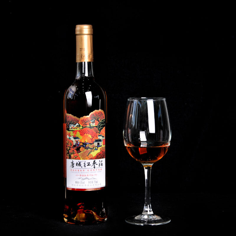 河北唐城特产珍品红枣干红自酿整箱12度枣味果酒红酒瓶装750ml