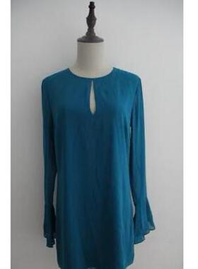 marci***o 意大利 飘逸复古 浪漫喇叭袖 性感迷你连衣裙