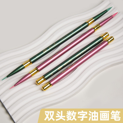 圆头初学者硬毛扇形画笔刷麦绘
