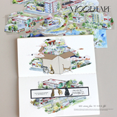 moodtape.城市小景原创街景造景手帐胶带咕卡贴纸人物pet和纸文具