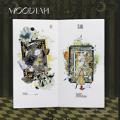 moodtape.魔力蔷薇原创卡牌手帐胶带咕卡贴纸人物pet和纸文具