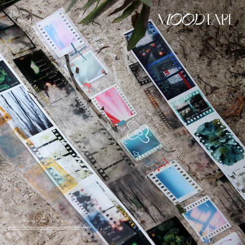 moodtape光影游戏原创背景胶片记录拼贴手帐胶带咕卡贴纸mood文具