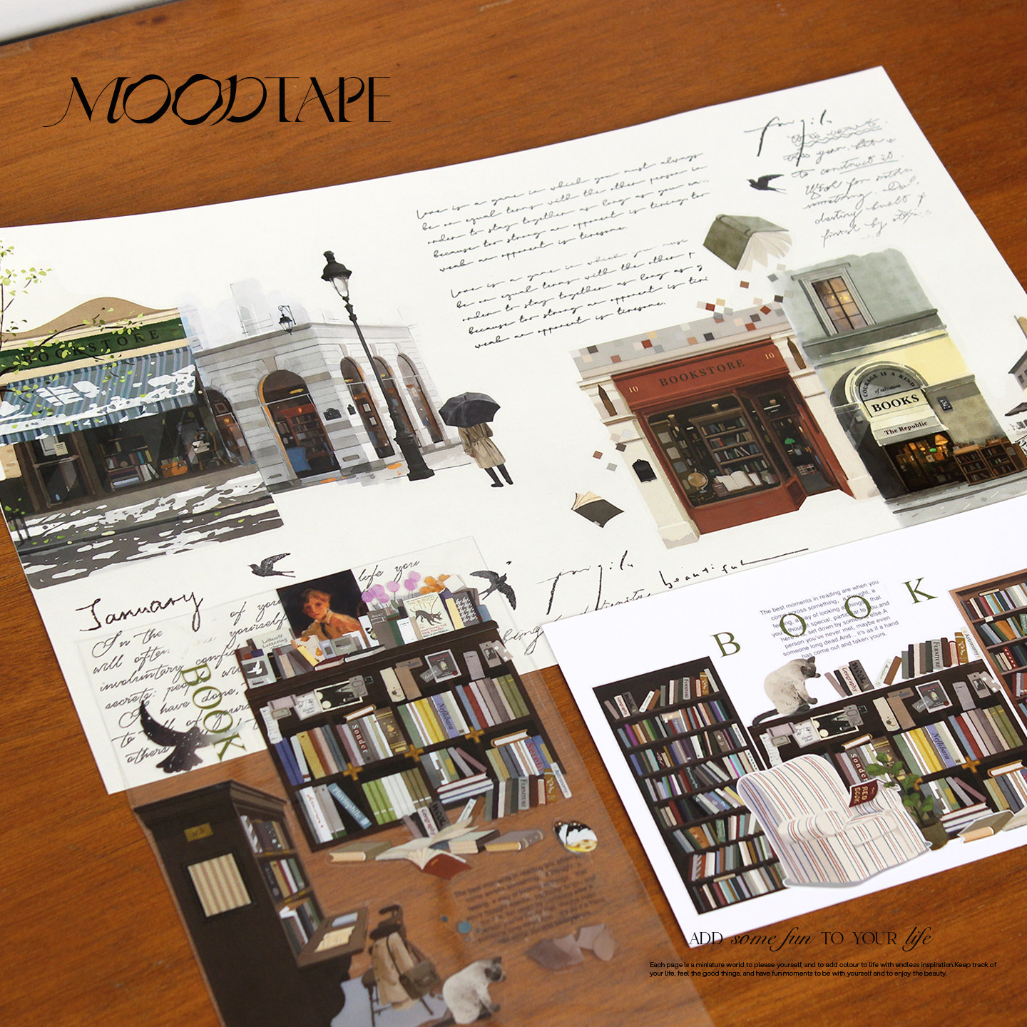 moodtape.一页书屋原创咖啡造景拼贴手帐胶带咕卡贴纸mood文具,文具电教/文化用品/商务用品,和纸胶带,淘宝优惠券,粉丝福利购,淘宝优惠卷