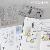 moodtape音乐卡时间轴片原创手帐透明印章咕卡橡胶皮章mood印章