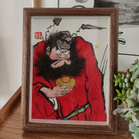 Hand-painted Zhong Kui portrait, 100% pure hand-painted cinnabar for protecting the house, attracting good fortune and wealth, catching ghosts and repelling villains, table arrangement thumbnail 7