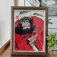 Hand-painted Zhong Kui portrait, 100% pure hand-painted cinnabar for protecting the house, attracting good fortune and wealth, catching ghosts and repelling villains, table arrangement thumbnail 4