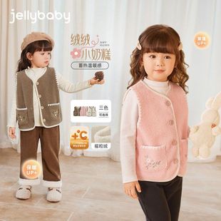 女童马甲儿童加绒背心内搭宝宝摇粒绒坎肩女宝外套 2025秋冬新品