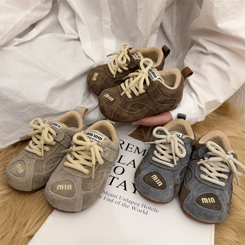 韩版宝宝棉鞋真皮运动鞋学步鞋