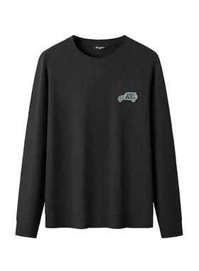 探路者长袖T恤男 秋冬户外休闲透气刺绣宽松保暖卫衣TAJJAL91541