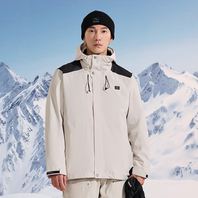 探路者冲锋衣男三合一户外套绒防水防风保暖登山服TAWWAL91209