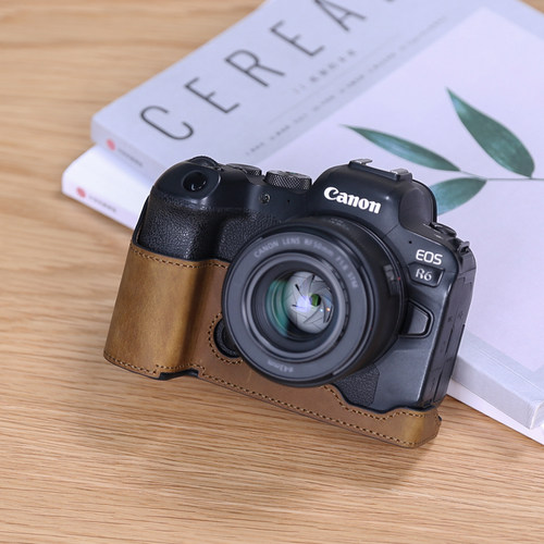 佳能R6二代保护套R50R10R62R8R7RPR52相机包配件皮套真皮R100R50V