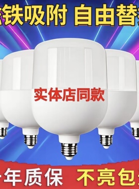 【实体品质】led节能灯泡球泡家用省电超亮护眼E27大螺口白光灯泡