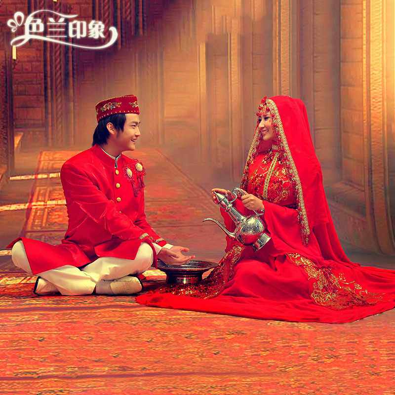 穆斯林服装女士回族新娘红色长袖穆斯林男女回族婚纱礼服影楼摄影|ruв категории Женская одежда, Cвадебные платья, свадебное платье - от Buy2taobao.com для оказания профессиональной услуги покупки агента Taobao