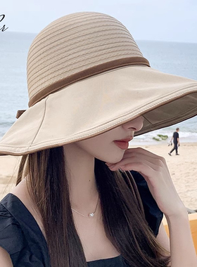 渔夫帽女夏季防晒帽遮阳帽透气