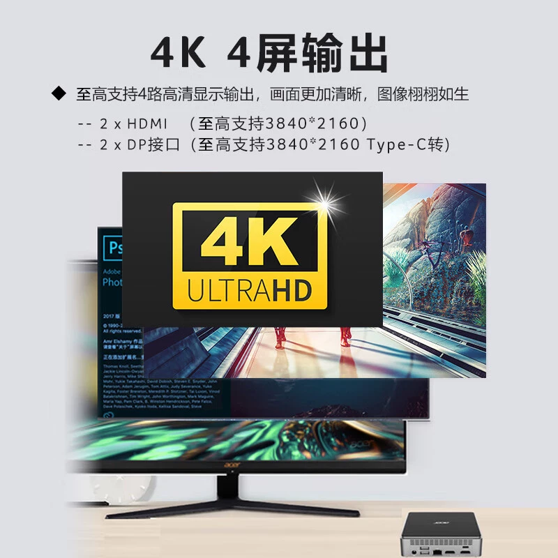 Acer/Acer Hummingbird новый мини-хост Core 3/N150 настольный компьютер полный комплект домашнего офиса крошечный портативный маленький хост запасной рабочий бренд máquina