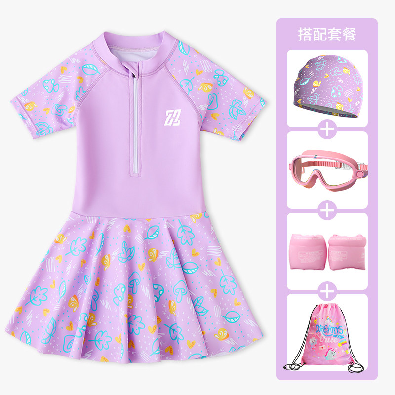 连体裙式儿童泳衣女孩2026新款图片