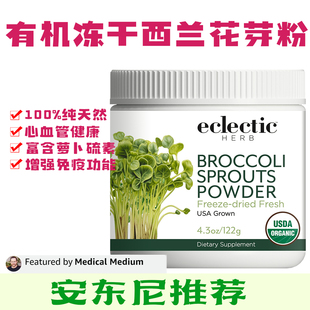 Eclectic有机优质冻干西兰花芽菜粉天然健康绿色无加工安东尼推荐