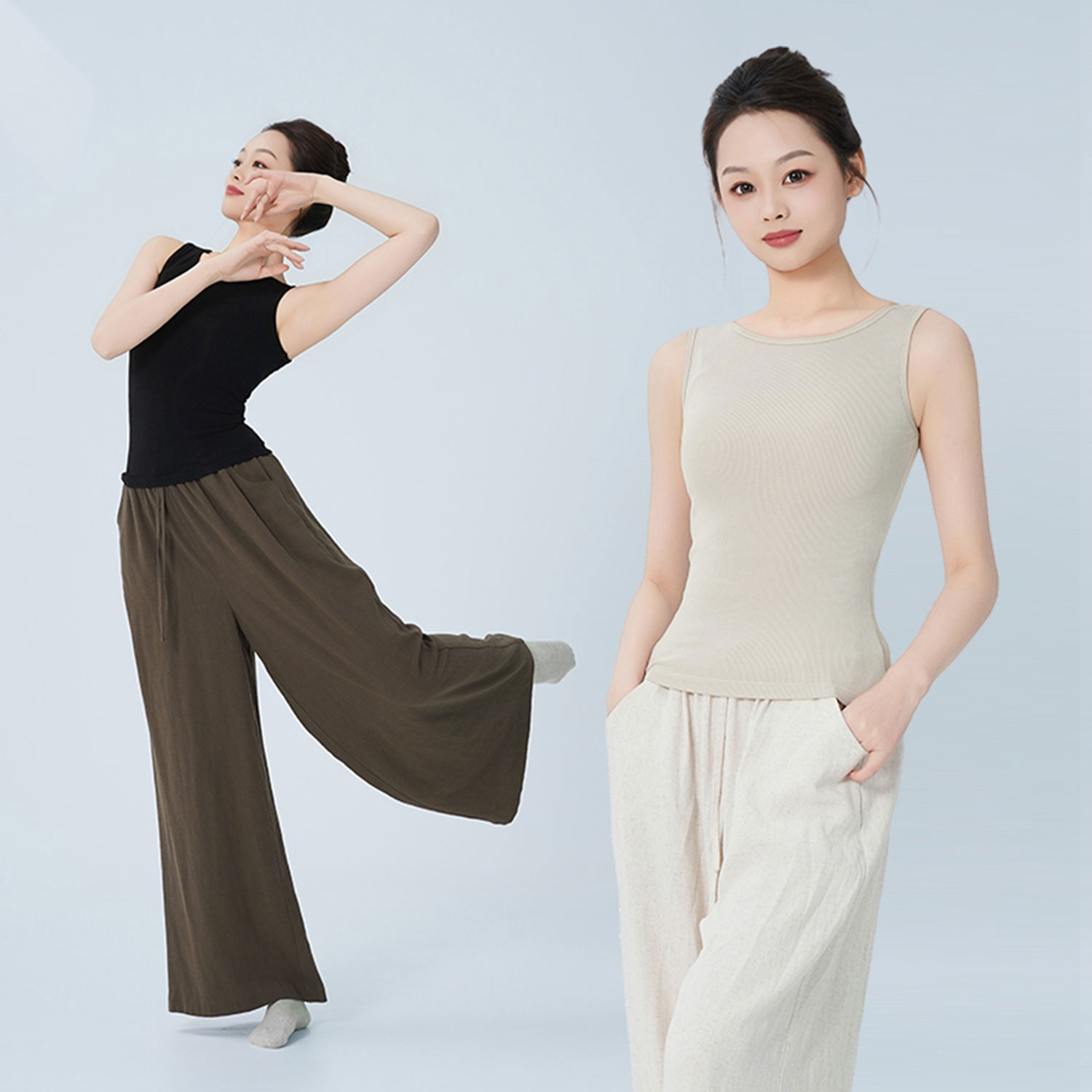 成人舞蹈服练功服上衣女夏季无袖