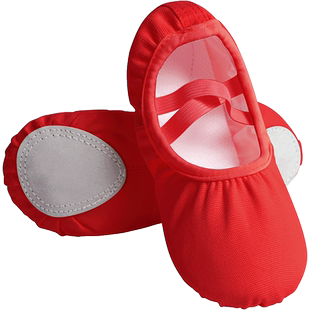 舞蹈鞋儿童女粉色软底鞋女童专用红色舞鞋男童黑色猫爪中国舞鞋子