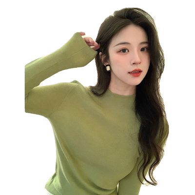 半高领内搭毛衣女长袖针织打底衫