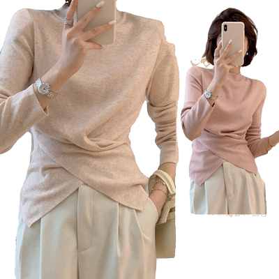 设计感小众半高领内搭毛衣女秋冬