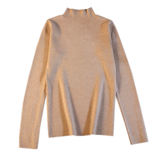 黑色毛衣女士秋冬2025新款半高领加厚加绒长袖内搭打底针织衫上衣