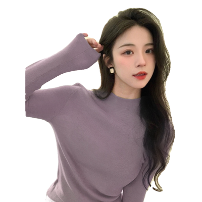 半高领内搭毛衣女长袖打底针织衫