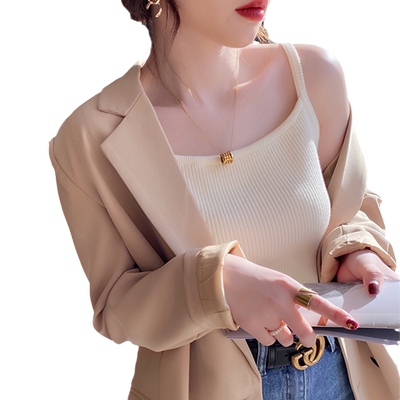 打底内搭短款无袖针织背心小吊带