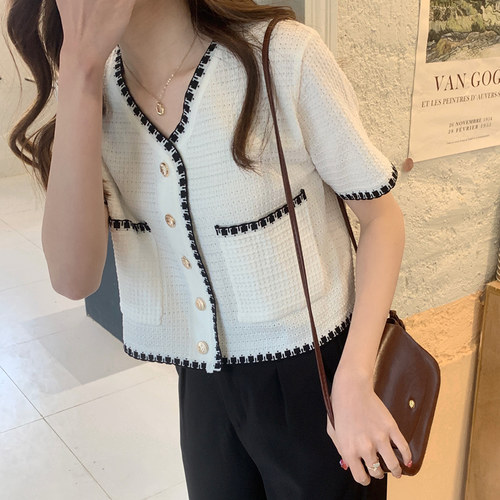 夏季新款冰丝针织开衫外搭上衣女