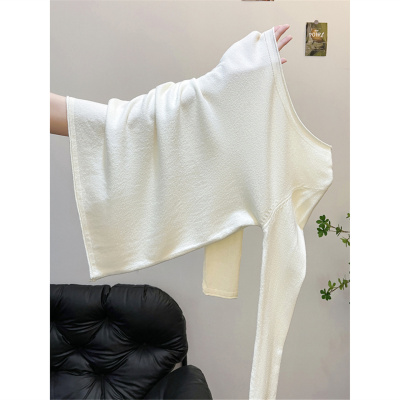 春秋冬季高级感百搭修身长袖打底针织衫上衣可外穿圆领内搭毛衣女