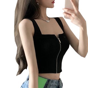 打底内搭美背背心女外穿法式设计感小众短款别致纯欲风小吊带上衣