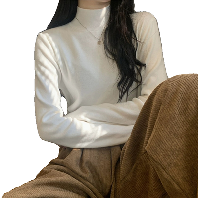 半高领内搭毛衣女长袖打底针织衫