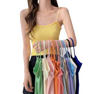 夏季法式辣妹美背背心女外穿短款抹胸针织小吊带打底内搭无袖上衣