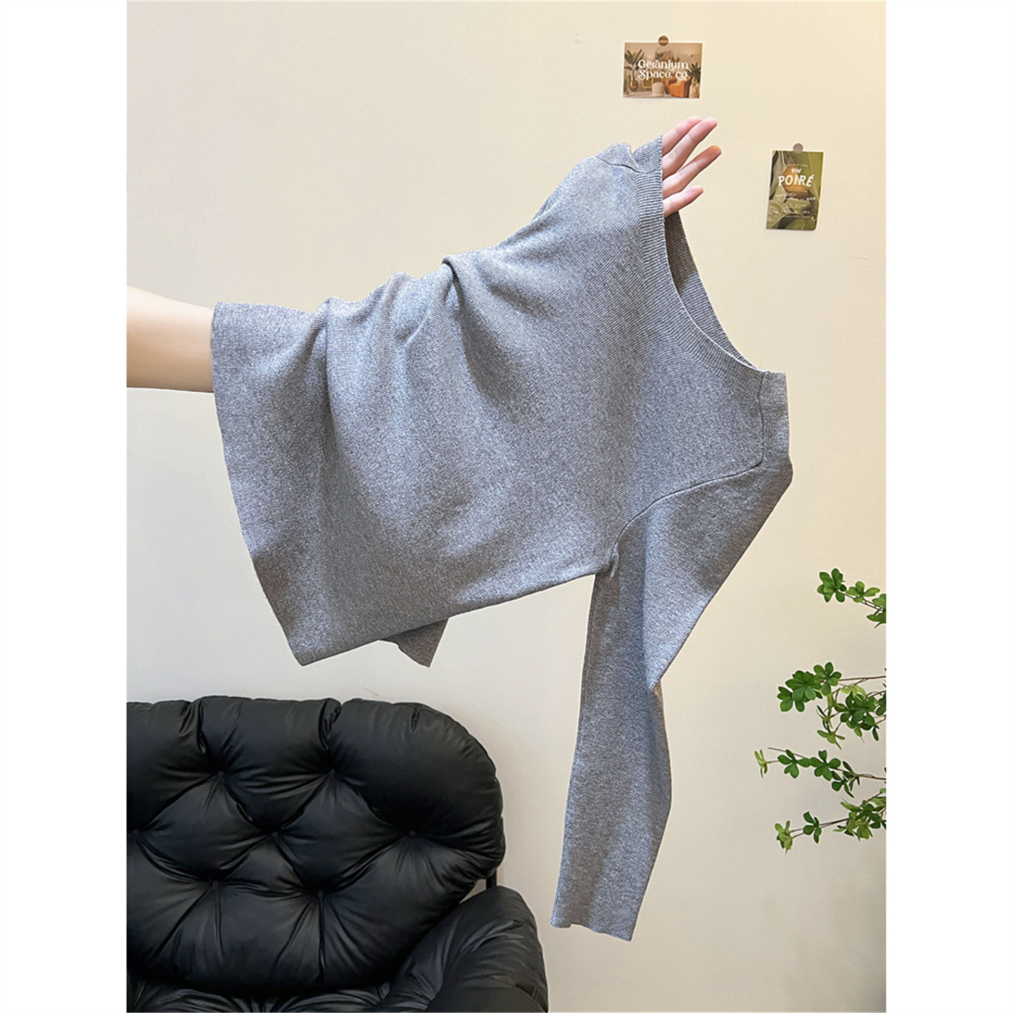 春秋冬新款圆领修身紧身长袖打底针织衫上衣巨好看灰色毛衣女内搭