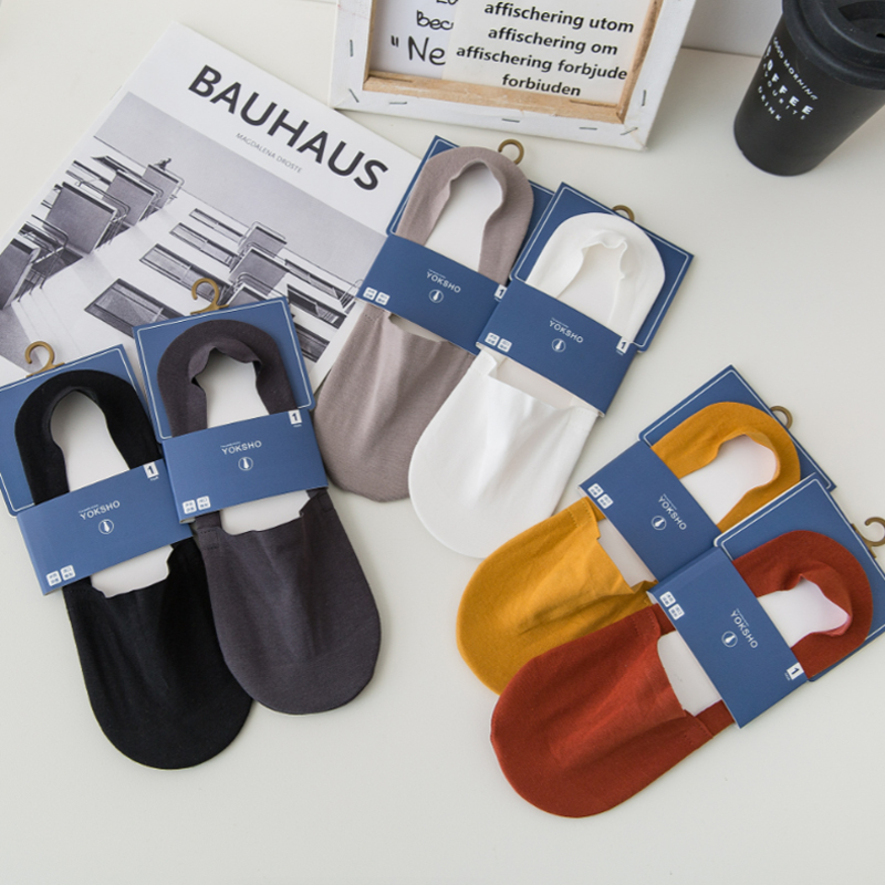 简约冰丝男船袜夏季薄款防滑不掉跟浅口隐形吸汗防脱棉