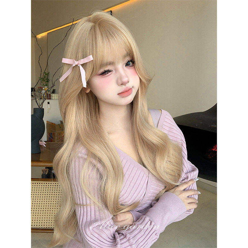 AG假发女长发网红Lolita『丝绒暖茶』气质温柔日常长卷发jk全头套