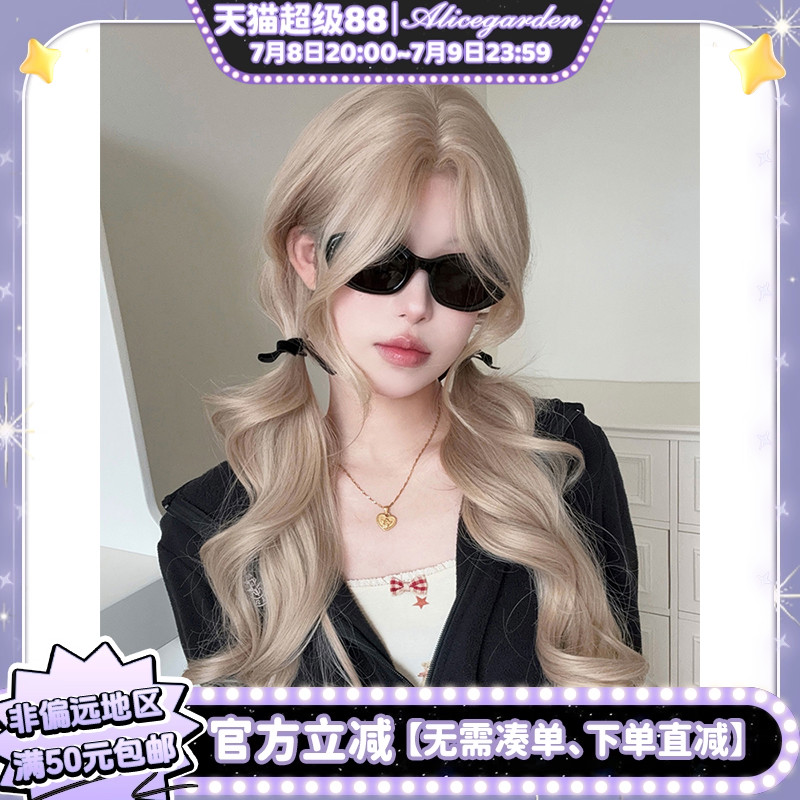 气质甜美前额蕾丝卷发头套