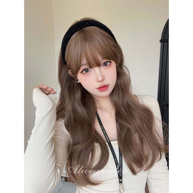 辣妹氛围感大波浪卷发jk头套